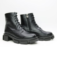 Черевики зі шкіри чорного кольору Арт. As-8/21074