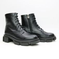 Черевики зі шкіри чорного кольору Арт. As-8/21074