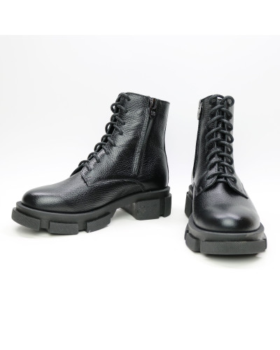 Черевики зі шкіри чорного кольору Арт. As-8/21074