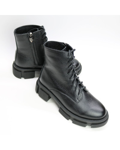 Черевики зі шкіри чорного кольору Арт. As-8/21074