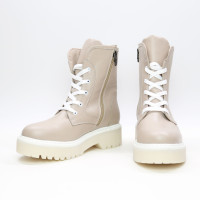 Ботинки из темно-бежевой кожи  Арт. 12-6/22