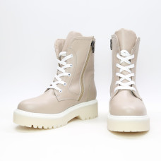 Ботинки из темно-бежевой кожи  Арт. 12-6/22