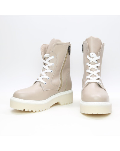 Ботинки из темно-бежевой кожи  Арт. 12-6/22