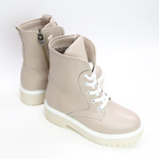 Ботинки из темно-бежевой кожи  Арт. 12-6/22