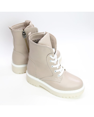 Ботинки из темно-бежевой кожи  Арт. 12-6/22