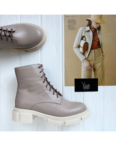 Черевики із бежевої шкіри Арт. As-8/21074