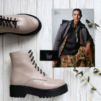 Черевики із бежевої шкіри Арт. As-8/22