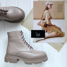 Черевики з бежевої шкіри Арт. As-8/260