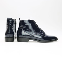 Ботинки из темно-синего наплака с острым носиком Арт. 104-1