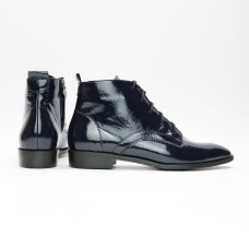 Ботинки из темно-синего наплака с острым носиком Арт. 104-1