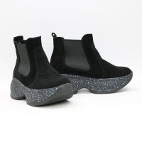 Ботинки из замши черного цвета  Арт. 176-2/184