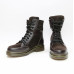 Ботинки со шнуровкой из кожи и замши цвета шоколад  Арт. 05-12/(As11)