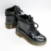 Ботинки со шнуровкой из матового лака черного цвета  Арт. As-4/22Р
