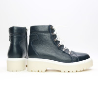 Ботинки со шнуровкой из синей кожи флотар Арт. As-4/22Р