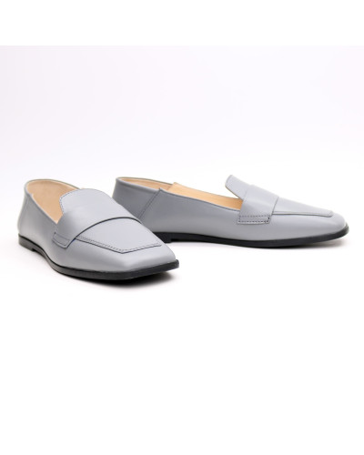 Сірі лофери з квадратним носом Арт. 072-3П