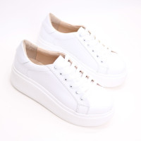 Кеди із білої шкіри Арт. 15-7/Ls17