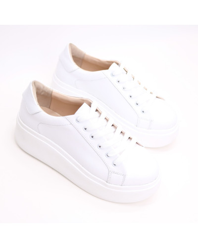 Кеди із білої шкіри Арт. 15-7/Ls17