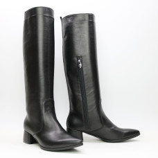 Класичні чоботи із чорної шкіри Арт. 457-9/53Ок