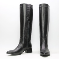 Класичні чоботи із чорної шкіри Арт. 457-9/53Ок