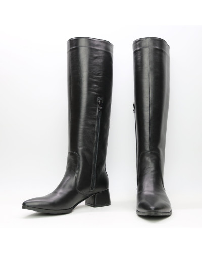 Класичні чоботи із чорної шкіри Арт. 457-9/53Ок