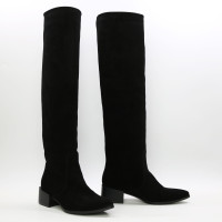 Класичні чоботи із чорної замші Арт. 457-10/56