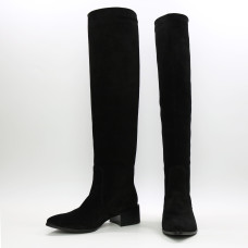 Класичні чоботи із чорної замші Арт. 457-10/56