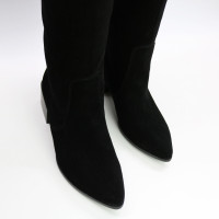 Класичні чоботи із чорної замші Арт. 457-10/56