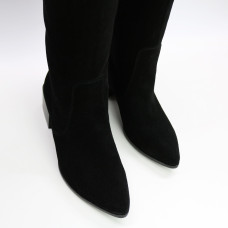 Класичні чоботи із чорної замші Арт. 457-10/56