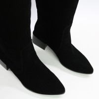 Класичні чоботи із чорної замші Арт. 457-10/56