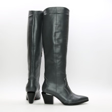 Кожаные сапоги – казаки в сером цвете – Арт. 657-12/57