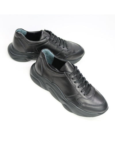 Кросівки з чорної шкіри Арт. Т-3/21913