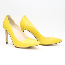 Туфлі-човники з жовтої шкіри Арт. 35-1/60Ок