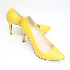 Туфлі-човники з жовтої шкіри Арт. 35-1/60Ок