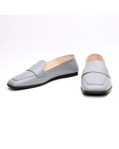 Сірі лофери з квадратним носом Арт. 072-3П