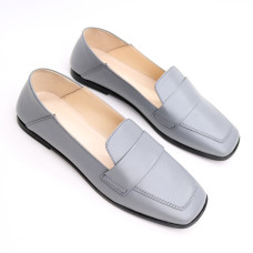 Сірі лофери з квадратним носом Арт. 072-3П