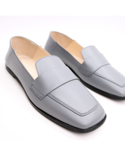 Сірі лофери з квадратним носом Арт. 072-3П