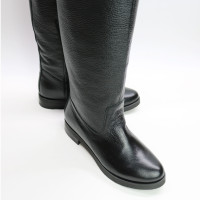 Чоботи із чорної шкіри флотар Арт.12-33V