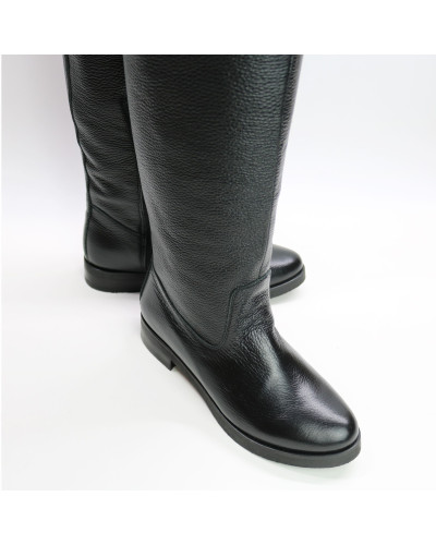 Чоботи із чорної шкіри флотар Арт.12-33V