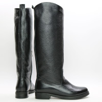 Чоботи із чорної шкіри флотар Арт.12-33V