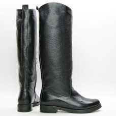 Чоботи із чорної шкіри флотар Арт.12-33V