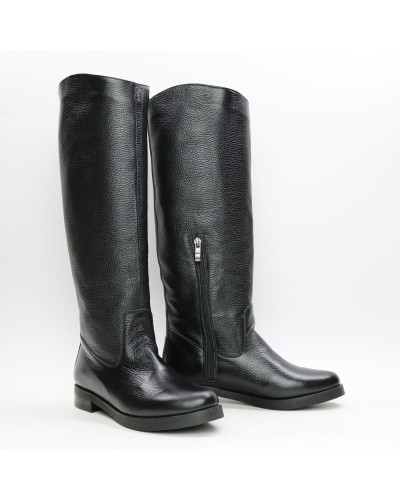 Чоботи із чорної шкіри флотар Арт.12-33V