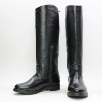 Чоботи із чорної шкіри флотар Арт.12-33V