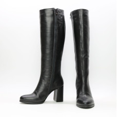 Чорні шкіряні чоботи Арт. 52-1Ok