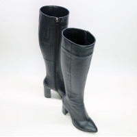 Шкіряні чоботи на підборах Арт. 35-11/44Ок