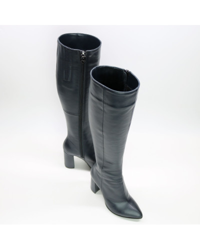 Шкіряні чоботи на підборах Арт. 35-11/44Ок