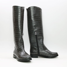 Чоботи зі шкіри під рептилію Арт.12-33V