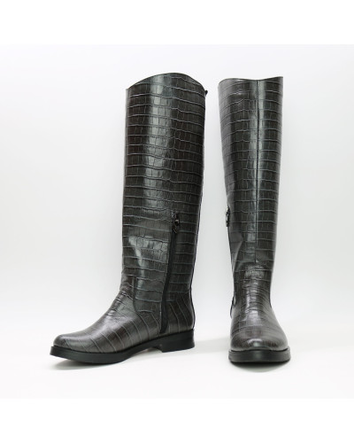 Чоботи зі шкіри під рептилію Арт.12-33V