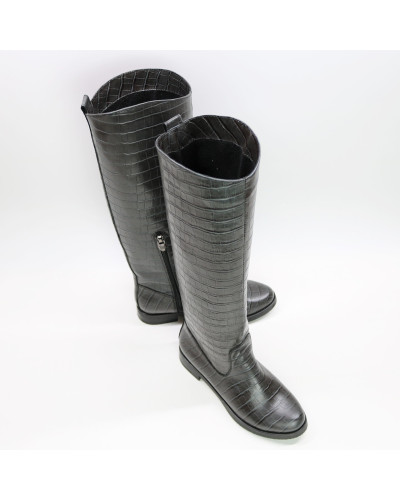 Чоботи зі шкіри під рептилію Арт.12-33V