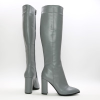 Чоботи із сірої шкіри Арт. 35-11/44Ок