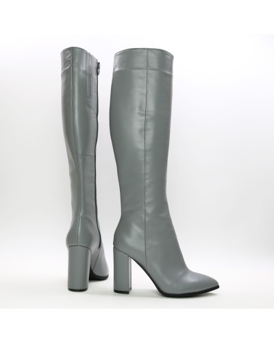 Чоботи із сірої шкіри Арт. 35-11/44Ок